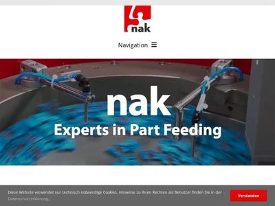 Website von nak automation GmbH