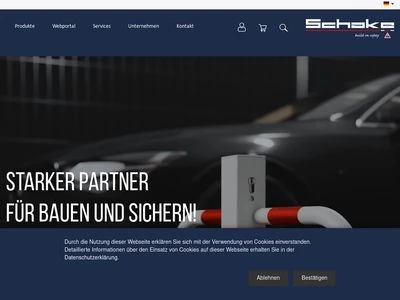 Website von Schake GmbH Metallwarenfabrik
