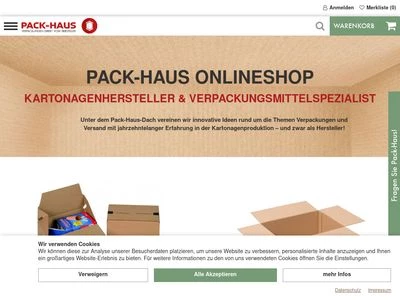 Website von pack-haus.de | Papier Karl GmbH & Co. KG