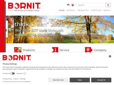 Website von BORNIT-Werk Aschenborn GmbH