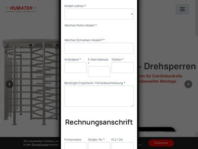 Website von Rumatek GmbH