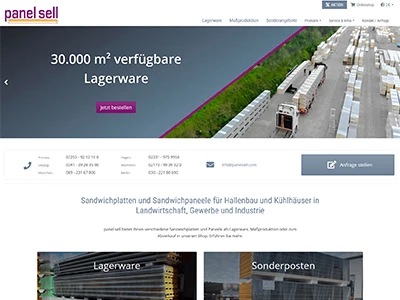 Website von panel sell GmbH
