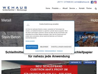 Website von Wehaus GmbH