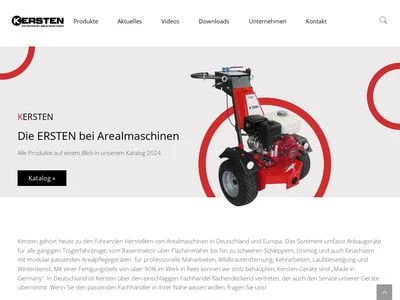 Website von KERSTEN Arealmaschinen GmbH