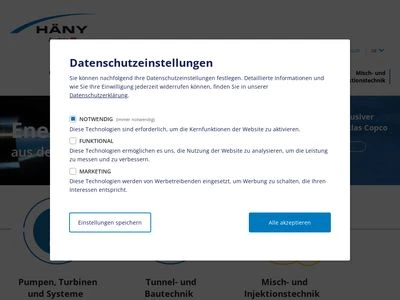Website von Häny Austria GmbH