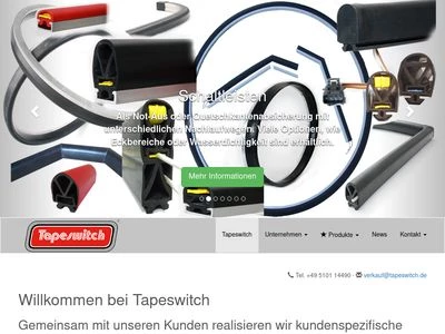 Website von Tapeswitch GmbH
