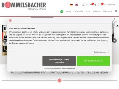 Website von Rommelsbacher ElektroHausgeräte GmbH