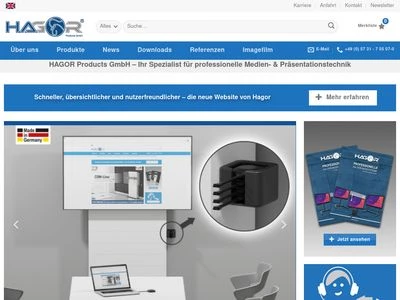 Website von HAGOR Products GmbH