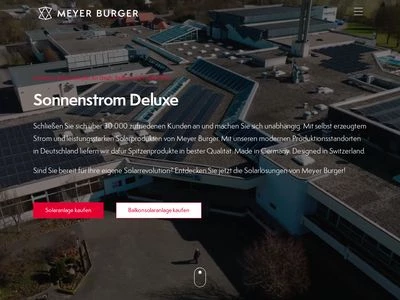 Website von Meyer Burger Technology AG