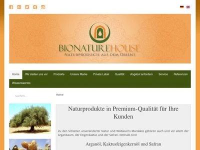 Website von BIONATUREHOUSE GbR