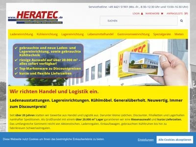 Website von HERATEC Handels GmbH & Co. KG