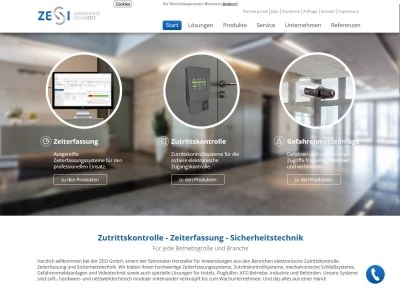 Website von ZESI GmbH