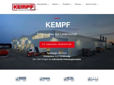 Website von Fahrzeugbau KEMPF GmbH