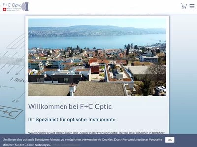 Website von F+C Optic GmbH