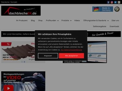Website von dachbleche24 GmbH