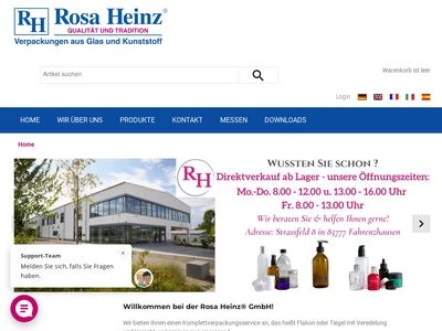 Website von Rosa Heinz GmbH