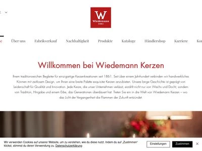 Website von Wiedemann GmbH