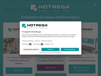 Website von HOTREGA GmbH
