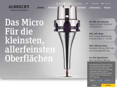 Website von Albrecht Präzision GmbH & Co.KG