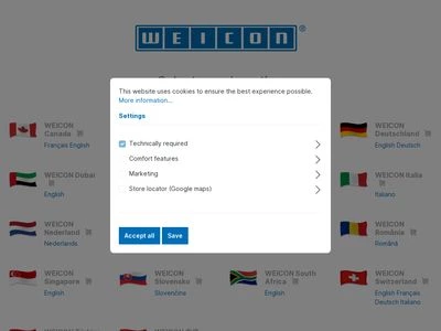 Website von WEICON GmbH & Co.KG