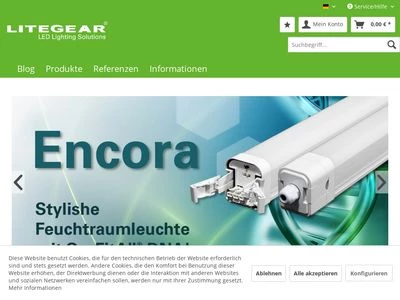 Website von Litegear GmbH