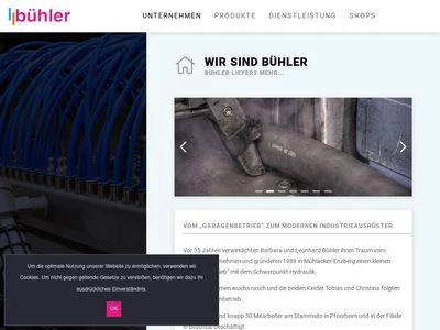 Website von Bühler Hydraulik GmbH