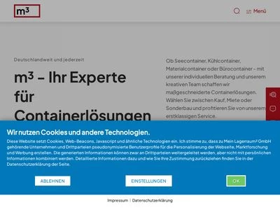 Website von Mein Lagerraum3 GmbH
