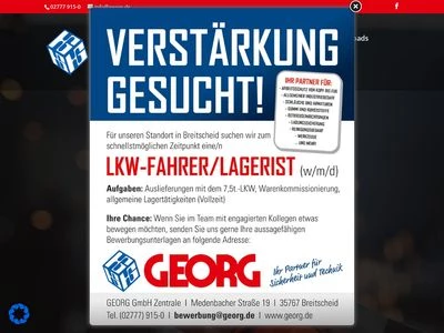 Website von GEORG GmbH