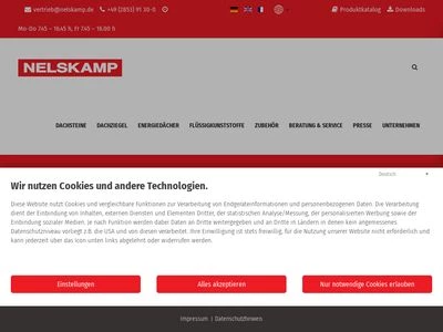 Website von Dachziegelwerke Nelskamp GmbH