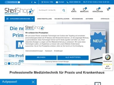 Website von STERI-TECH GmbH