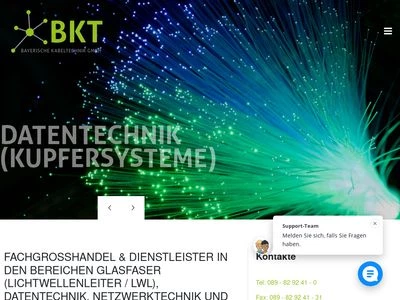 Website von BKT Kabeltechnik GmbH