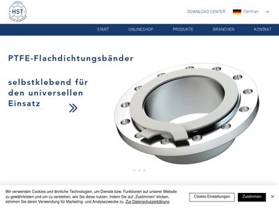 Website von HST Hamburg Sealing Technologies GmbH