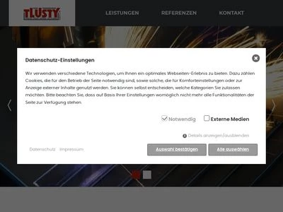Website von TLUSTY GmbH & CO. KG