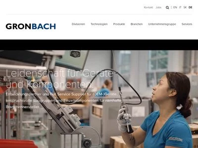 Website von Wilhelm Gronbach GmbH