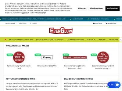 Website von EverGlow GmbH