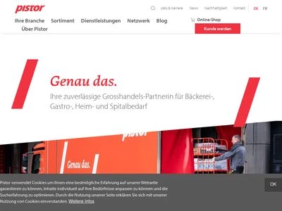 Website von Pistor AG