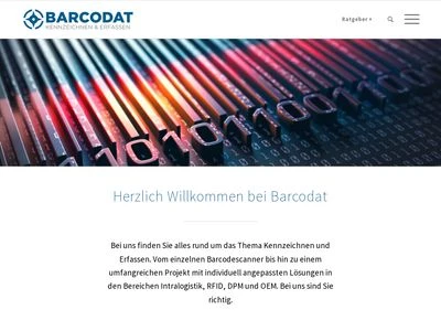 Website von BARCODAT GmbH