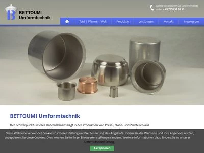 Website von BETTOUMI Umformtechnik
