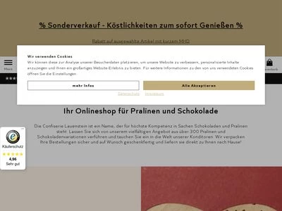 Website von Confiserie Burg Lauenstein GmbH