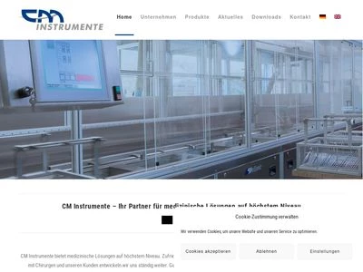 Website von CM Instrumente GmbH