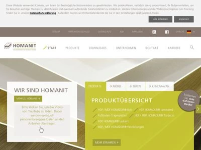 Website von HOMANIT GmbH & Co. KG