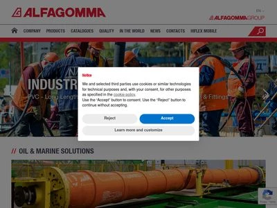 Website von Alfagomma Germany GmbH