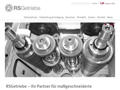 Website von RSGetriebe GmbH
