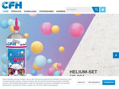 Website von CFH Löt- und Gasgeräte GmbH