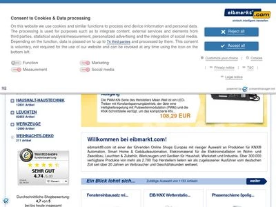 Website von eibmarkt.com GmbH