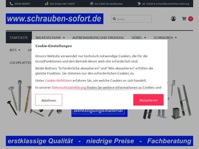 Website von schrauben-sofort.de