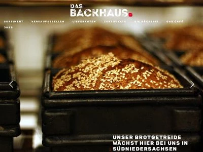 Website von DAS BACKHAUS GMBH
