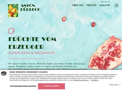 Website von Anton Dürbeck GmbH
