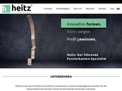 Website von H. Heitz Furnierkantenwerk GmbH & Co. KG