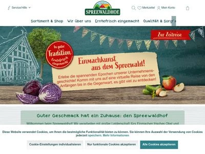 Website von Spreewaldkonserve Golßen GmbH